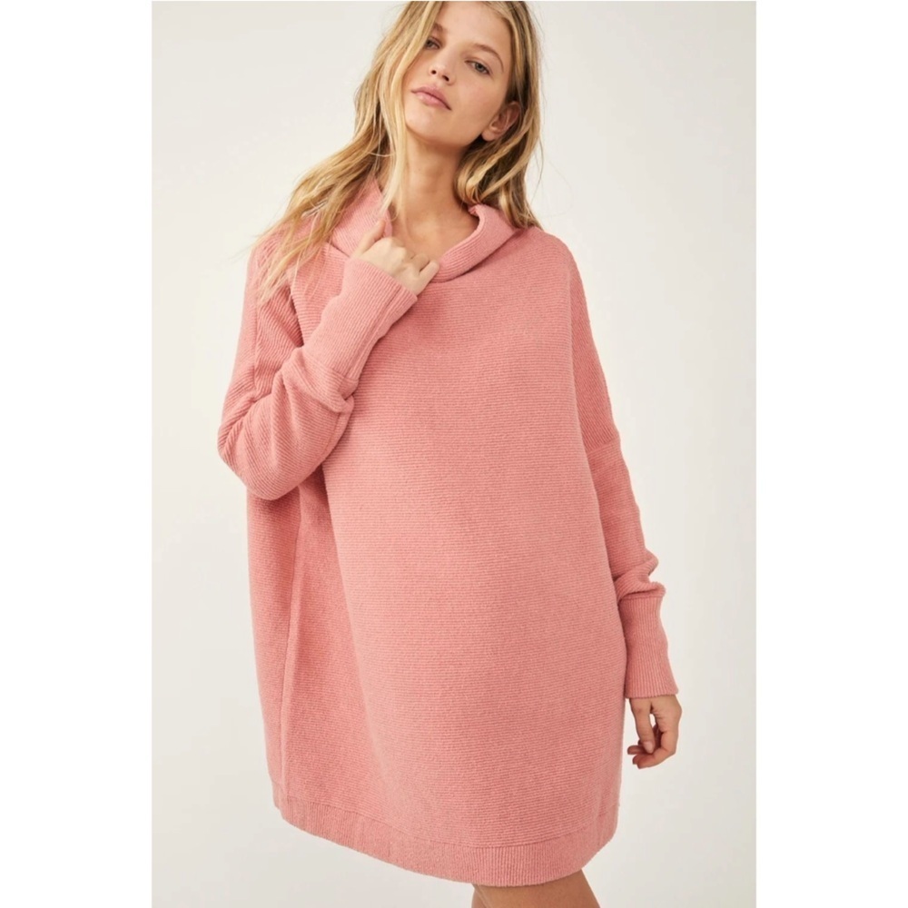 Free People | Ottoman Tunic Sweater Dusty Pink Sun Sand Size Small